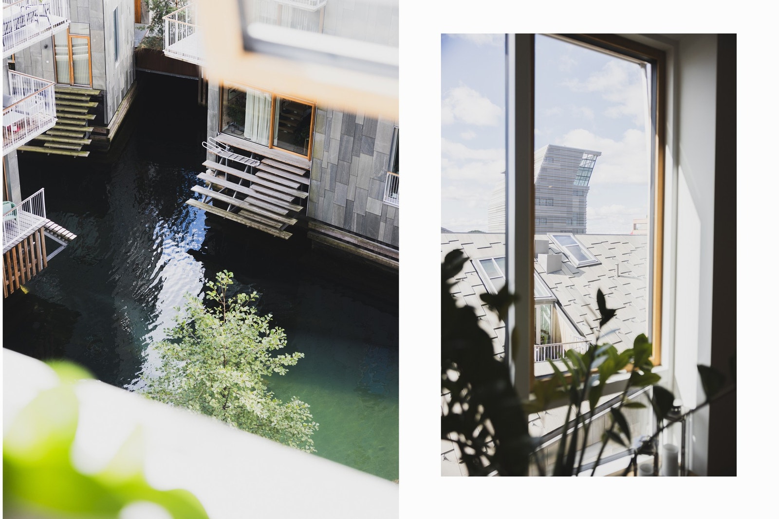 Hyggelig utsyn mot arkitektoniske bygg. Galleribilde