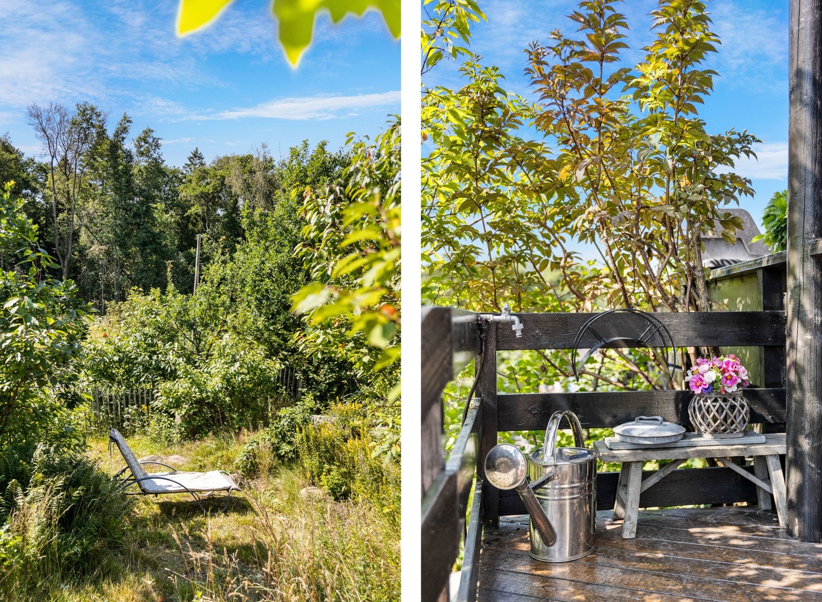 Her er det hyggelig å plante blomster på eiendommen. Galleribilde