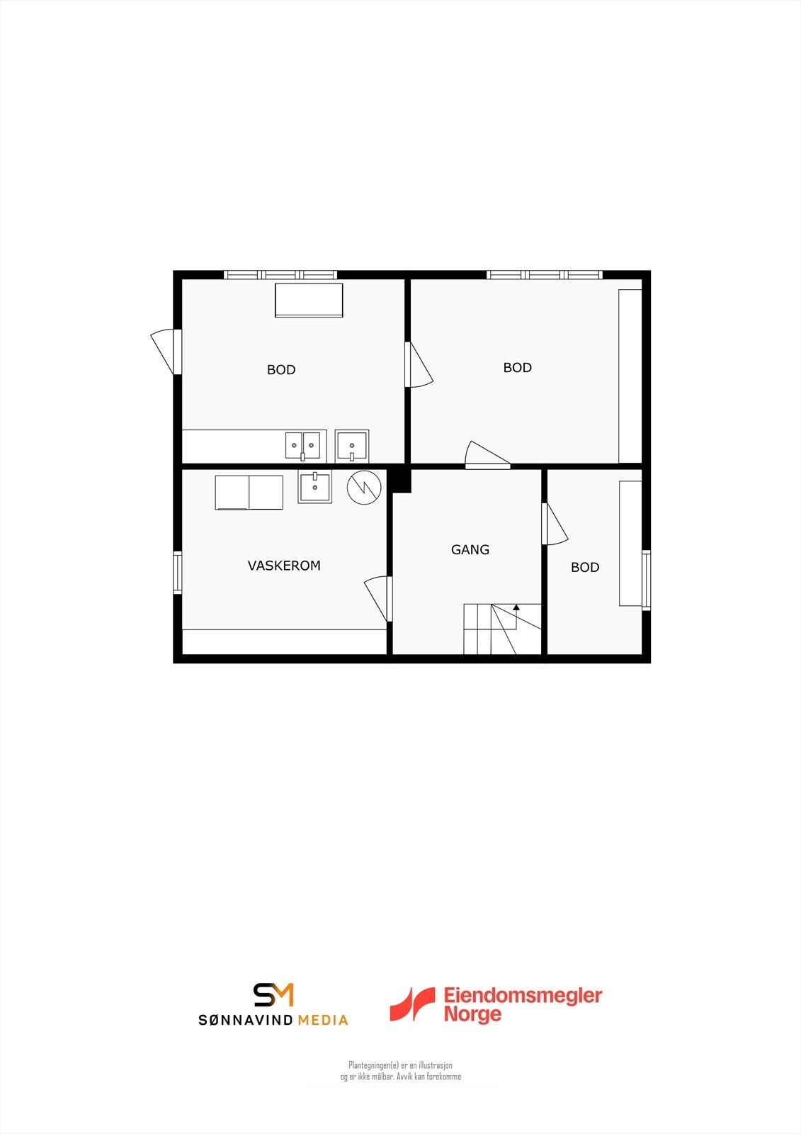 Plantegning underetasjen Galleribilde