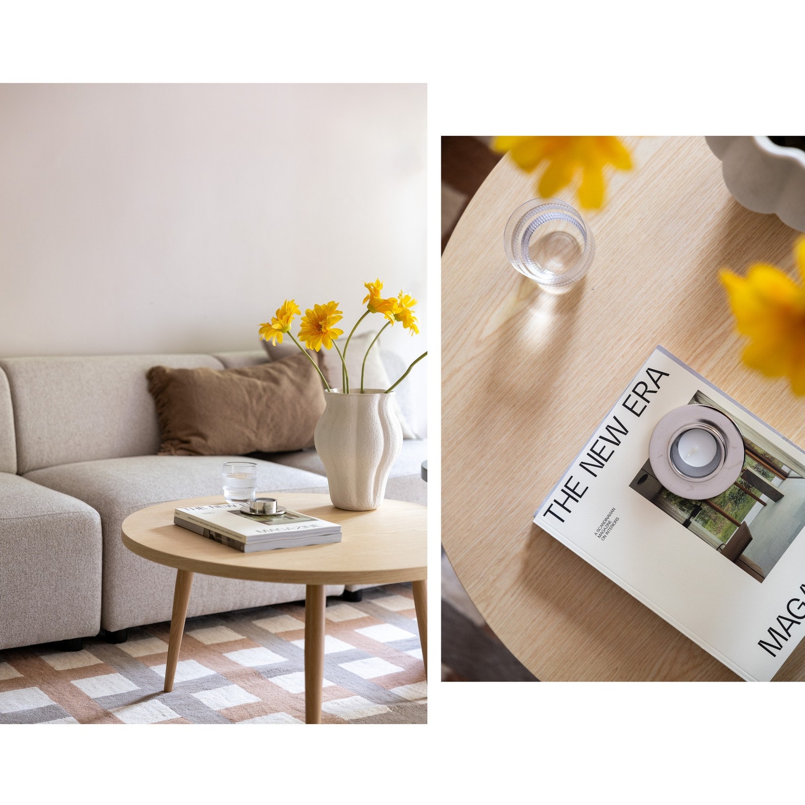 Overflatene er malt i en moderne fargetone. Galleribilde
