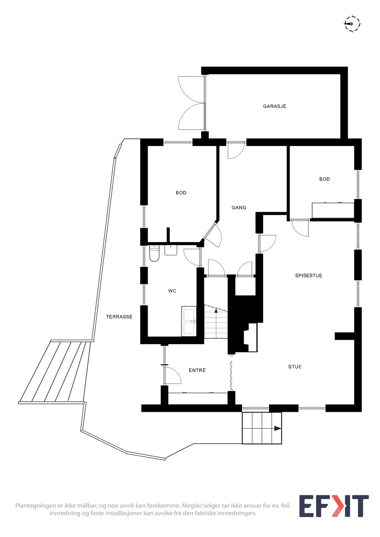 2D Plantegning - Underetasje. Galleribilde