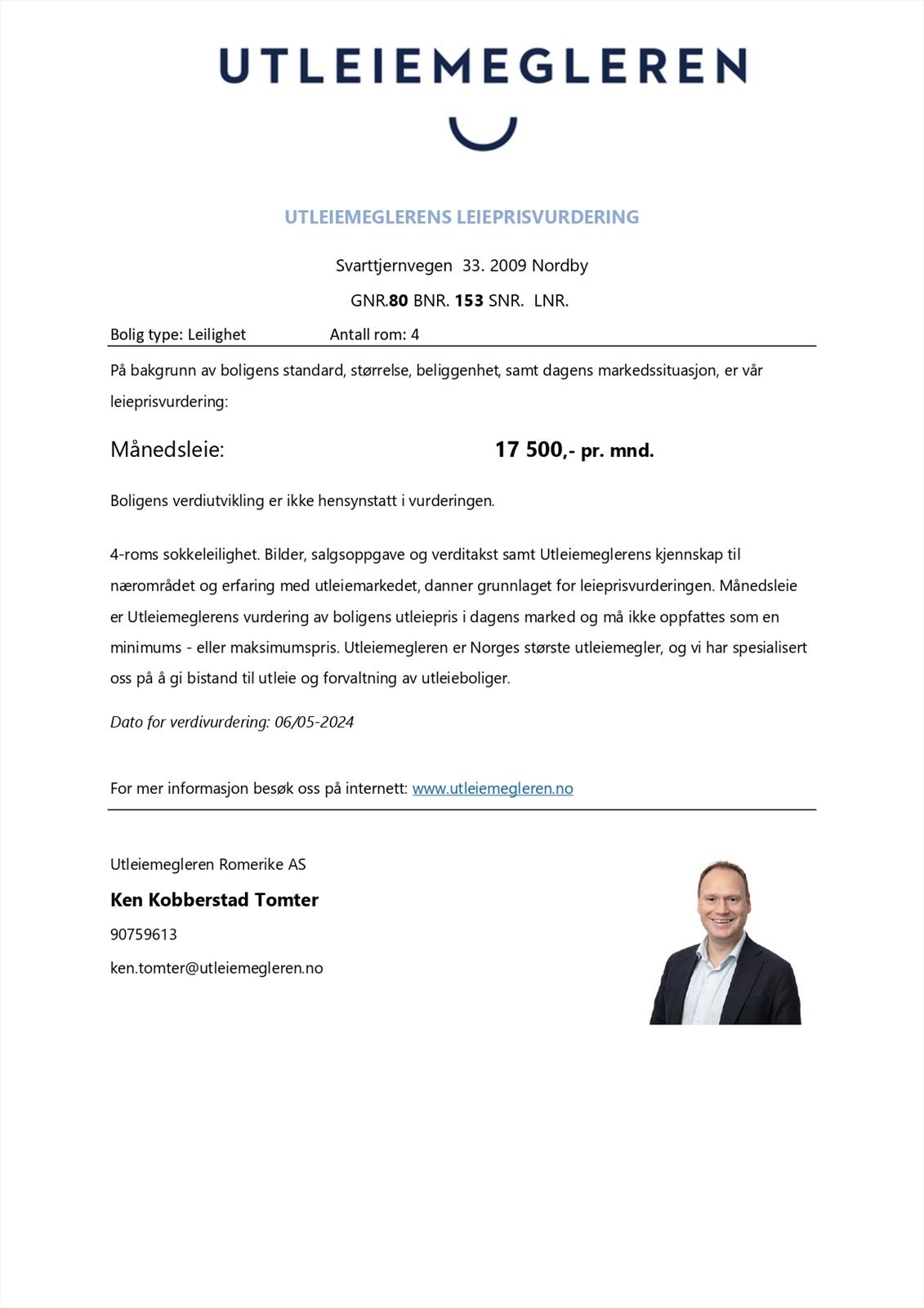 Forventet husleie Galleribilde