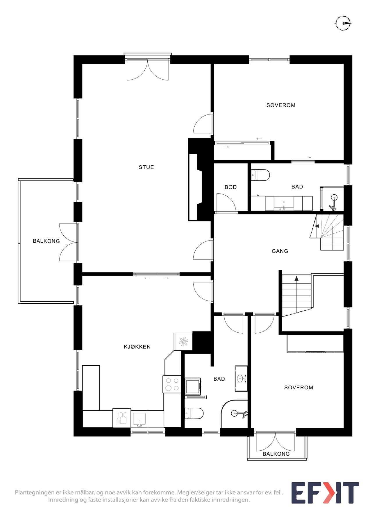 2D Plantegning - 2.etasje. Galleribilde