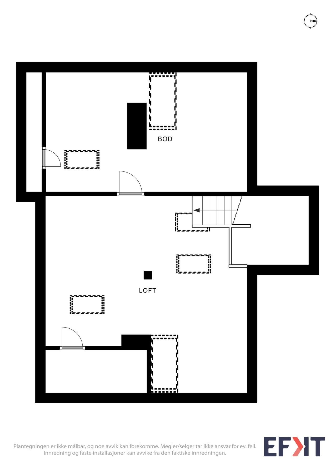 2D Plantegning - Loft. Galleribilde