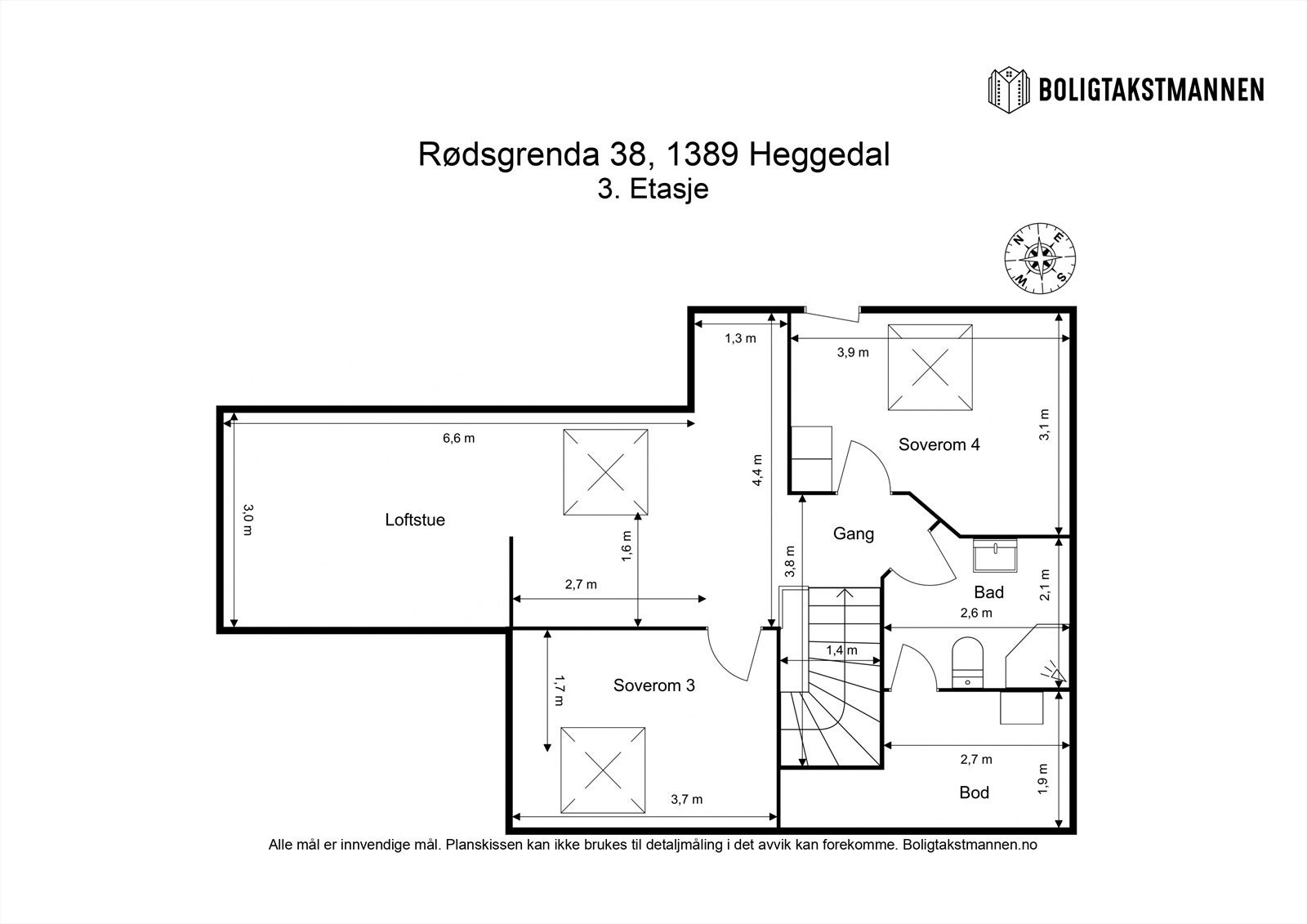 Plantegning 3. etasje. Galleribilde