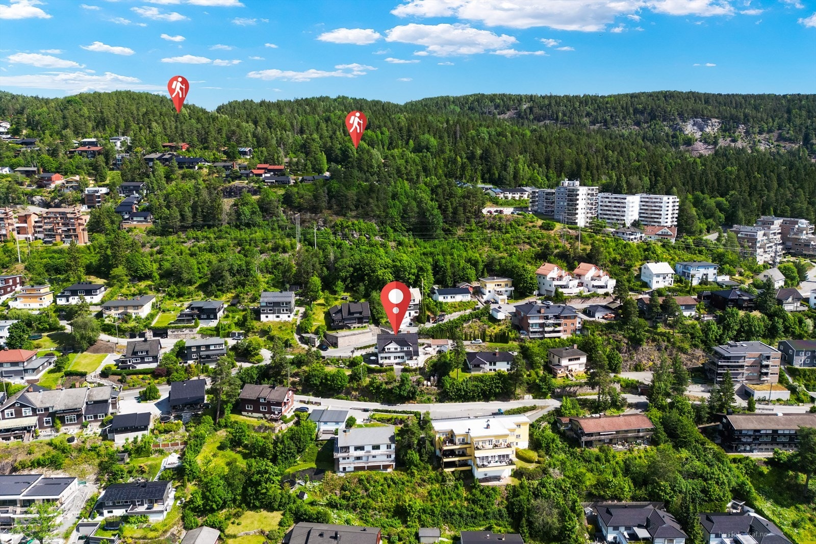 Her nyter man den umiddelbare nærheten til den frodige Hamborgstrømskogen og Bragernesåsen med alt den har å tilby av vakre naturopplevelser. Galleribilde
