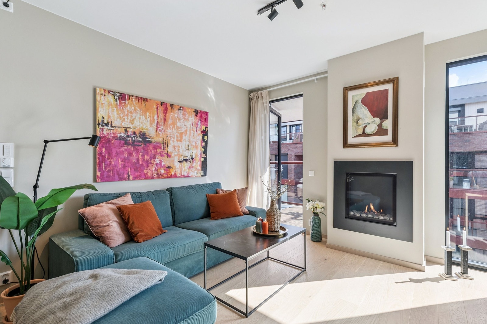 Stue med gasspeis. Galleribilde