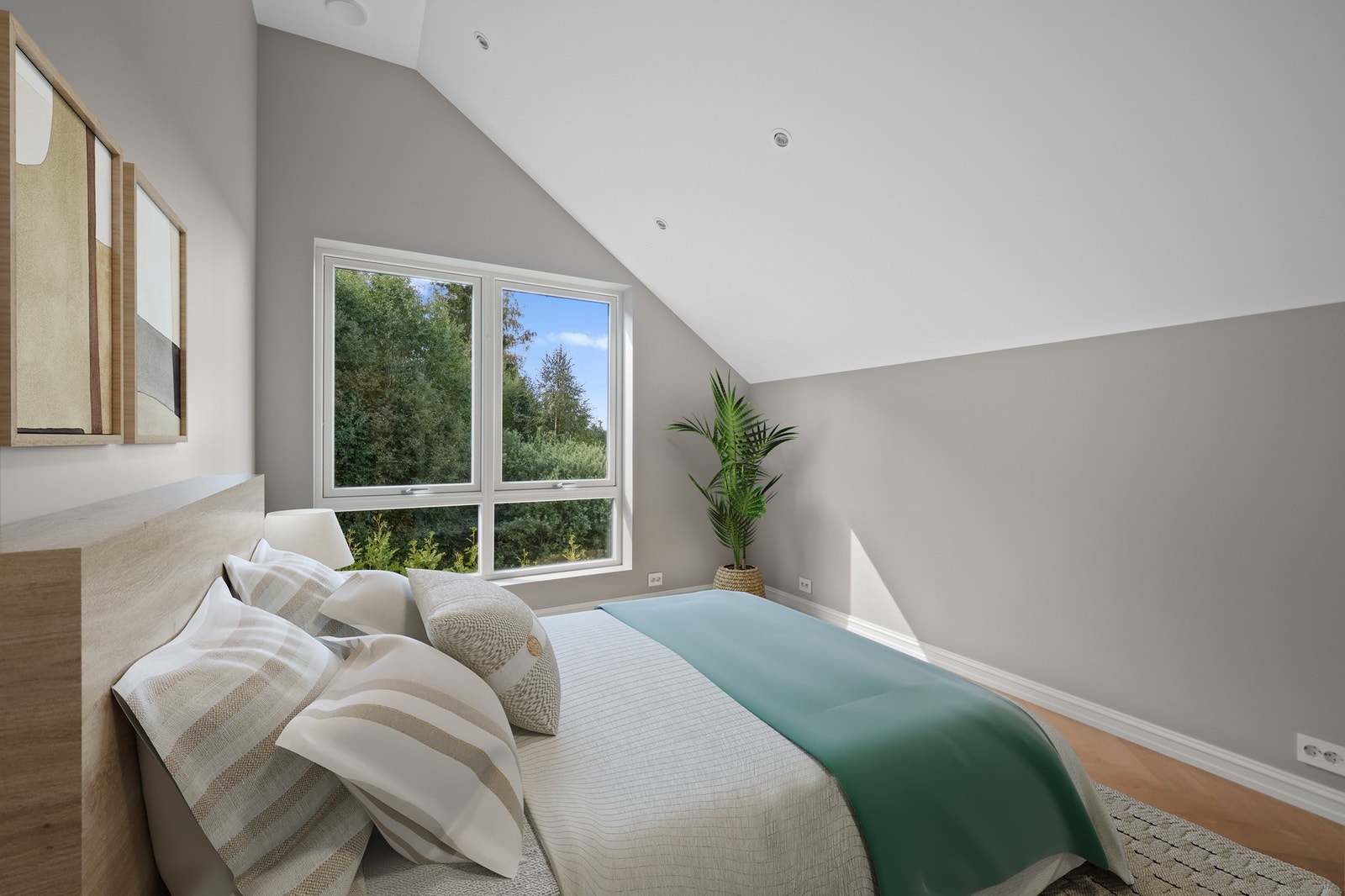 Store vinduer på soverommene sørger for rikt, naturlig lysinnslipp. Galleribilde