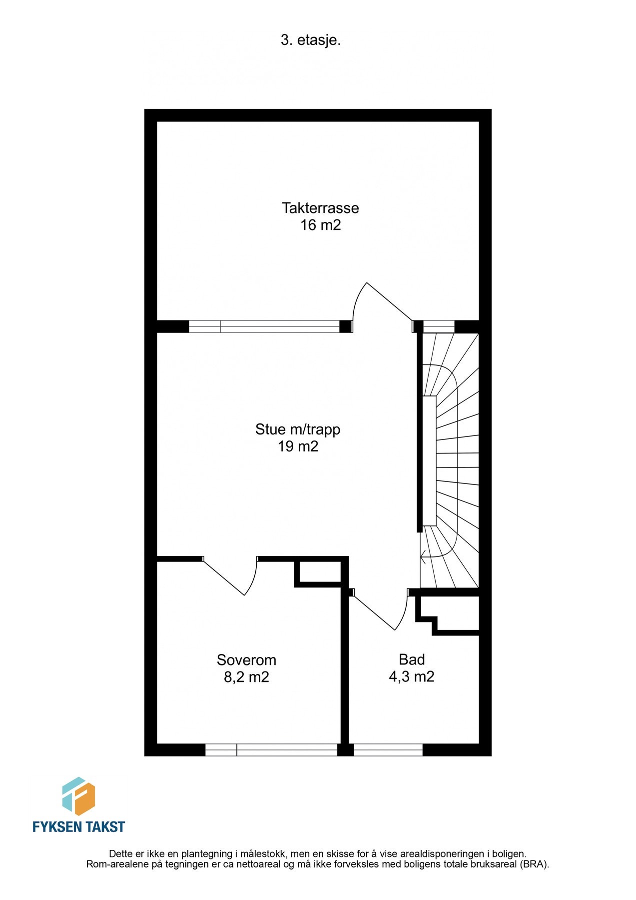 Planskisse 3. etasje. Galleribilde