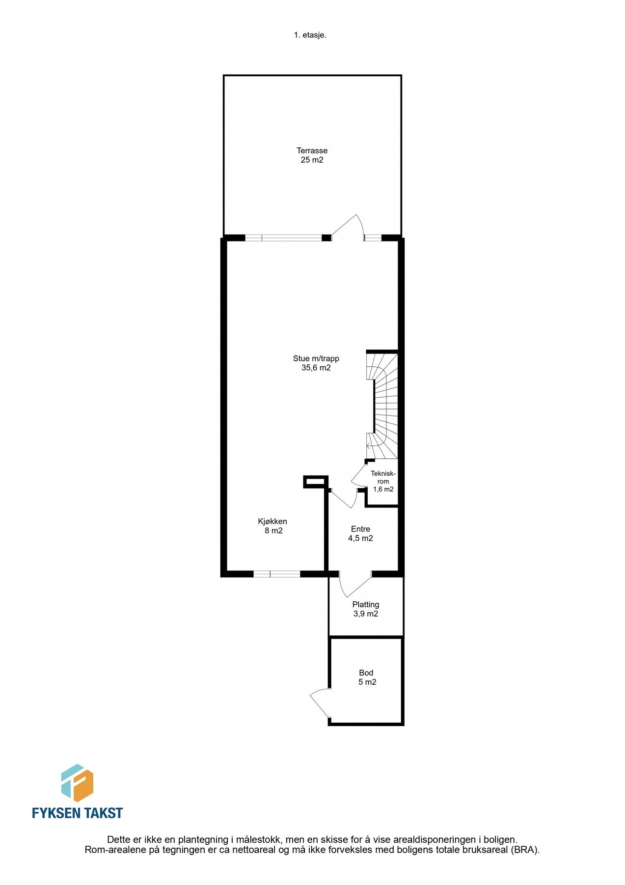 Svært god planløsning over 3 plan, vi begynner med hovedetasjen. Galleribilde