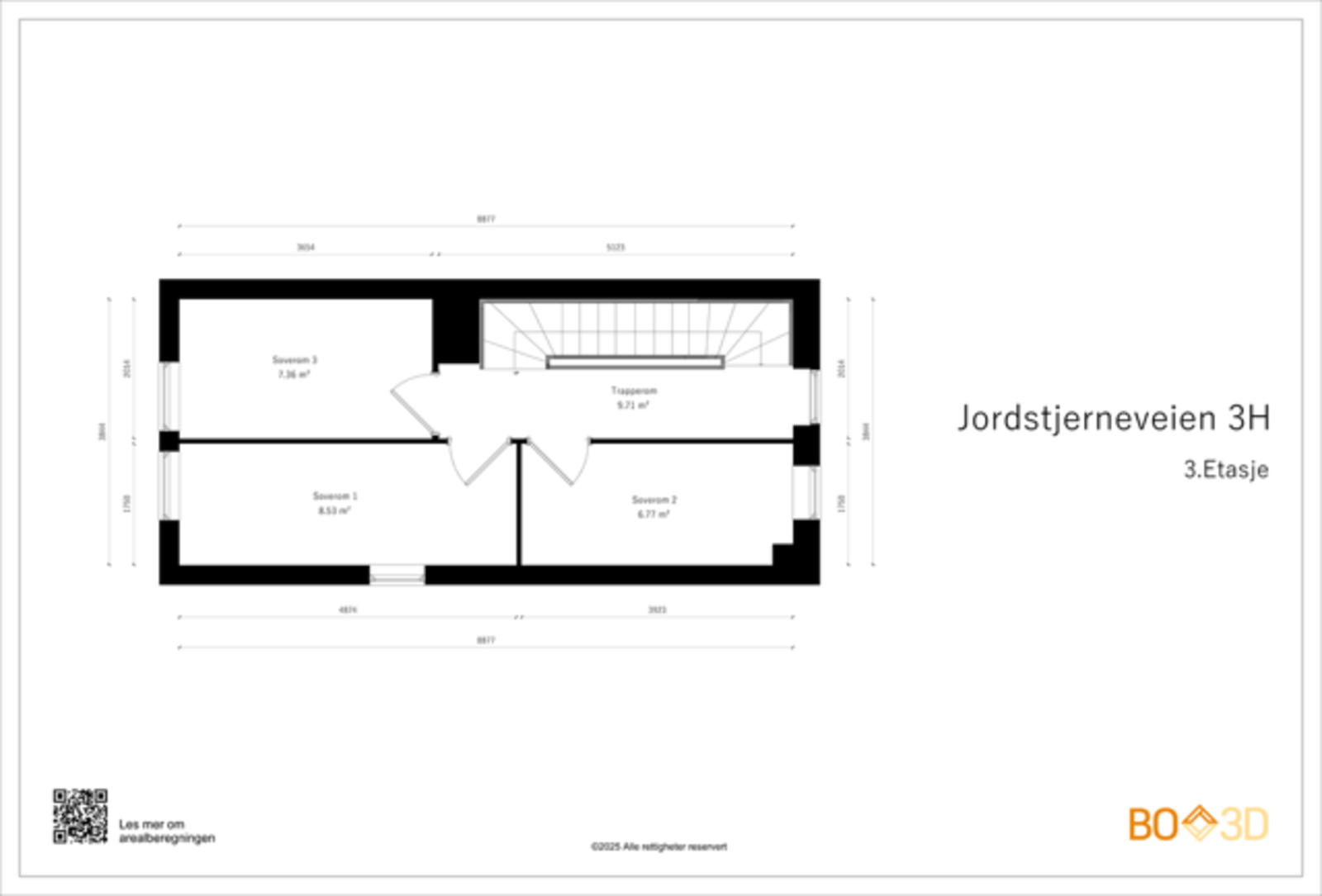 Plantegning 3. etasje. Galleribilde
