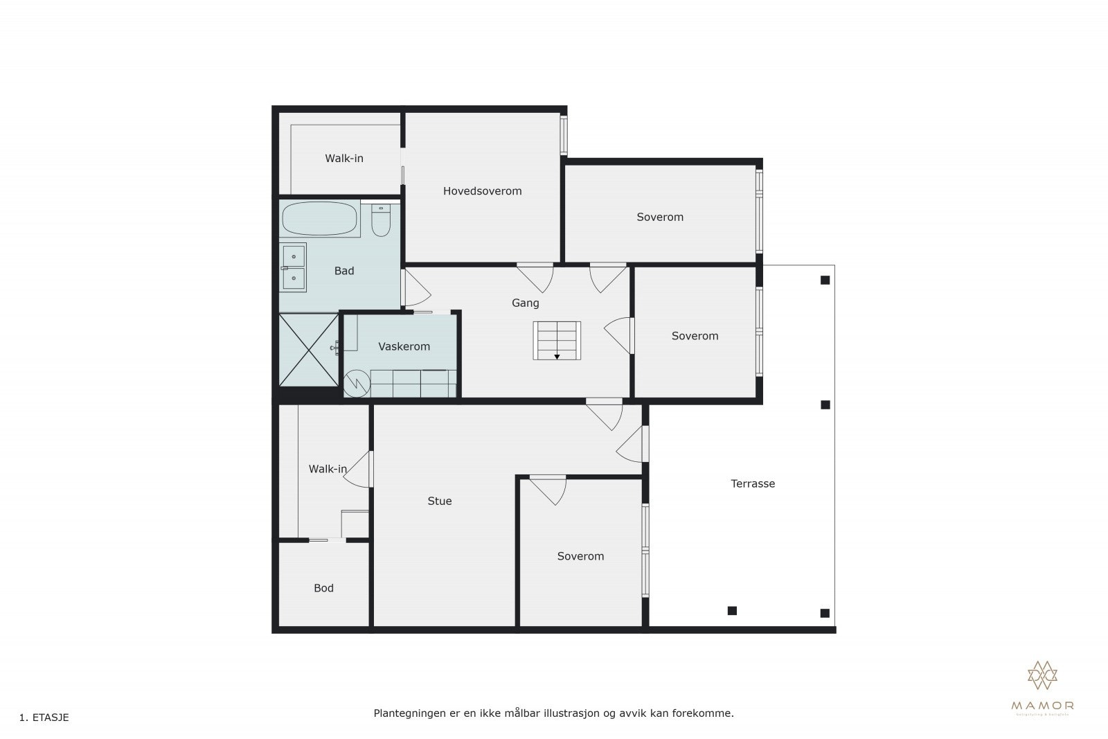 Plantegning 2. etasje Galleribilde