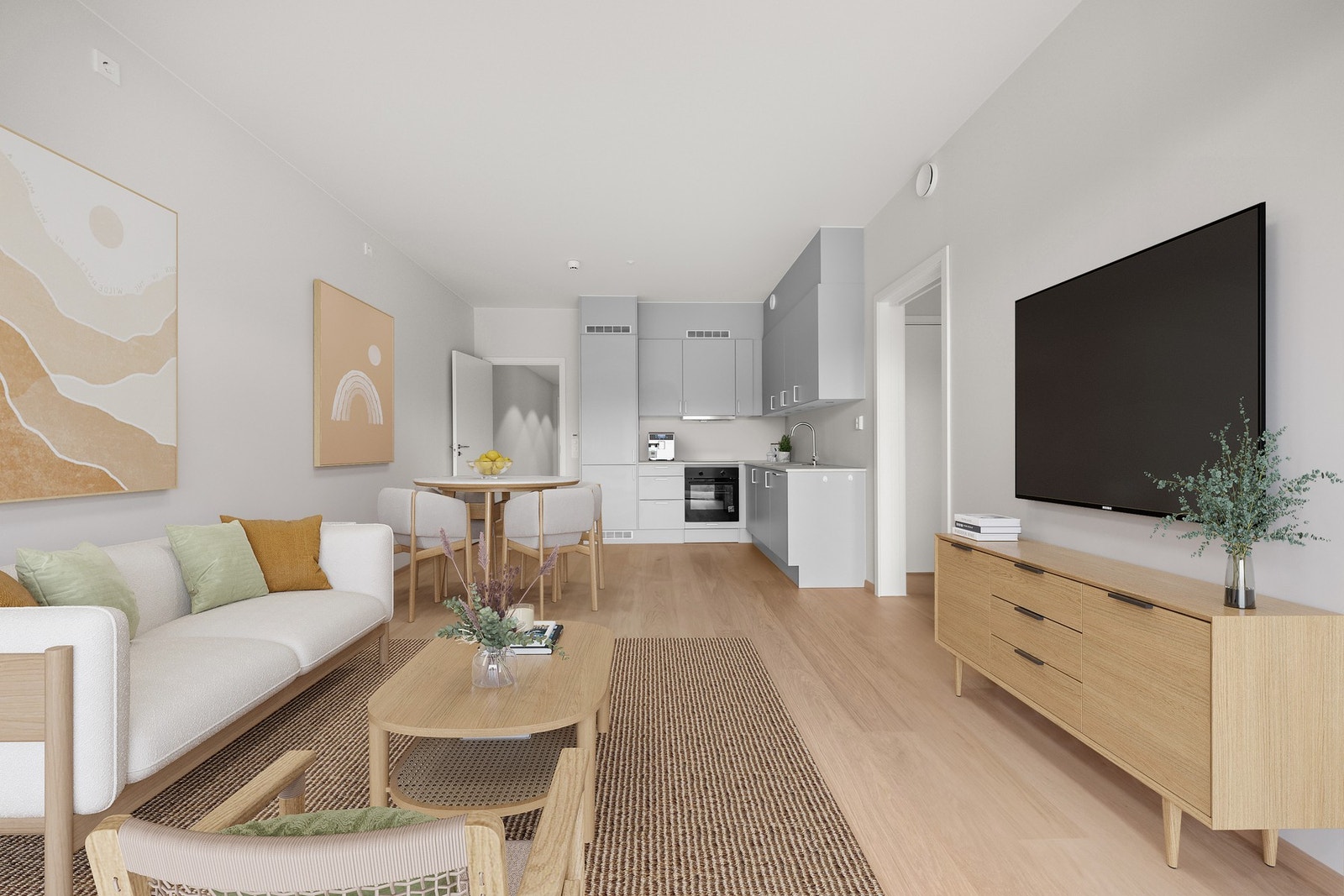 Den åpne løsningen gjør det til et sosialt rom å være i (ilustrasjonsbilde) Galleribilde