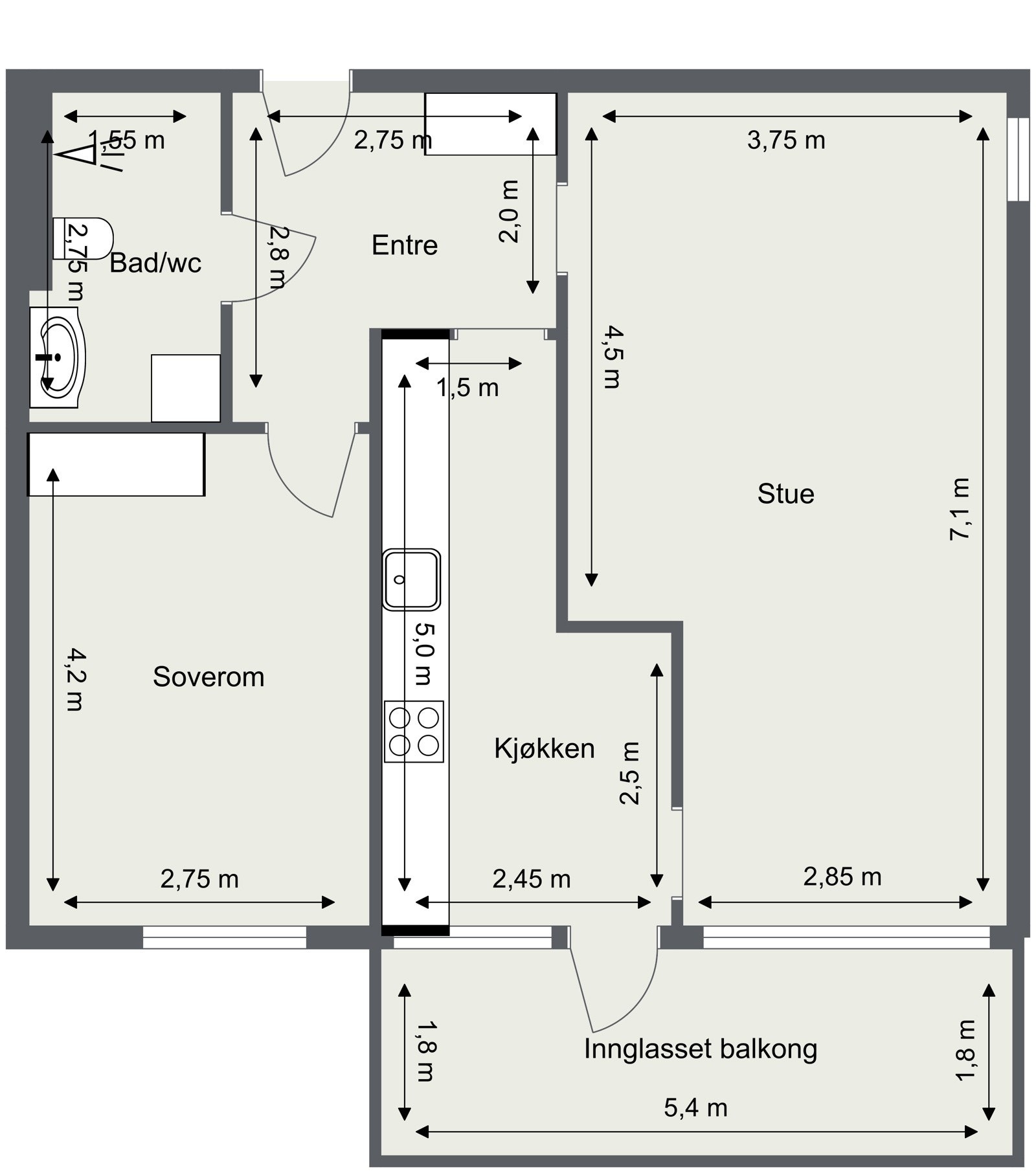 Plantegning Galleribilde