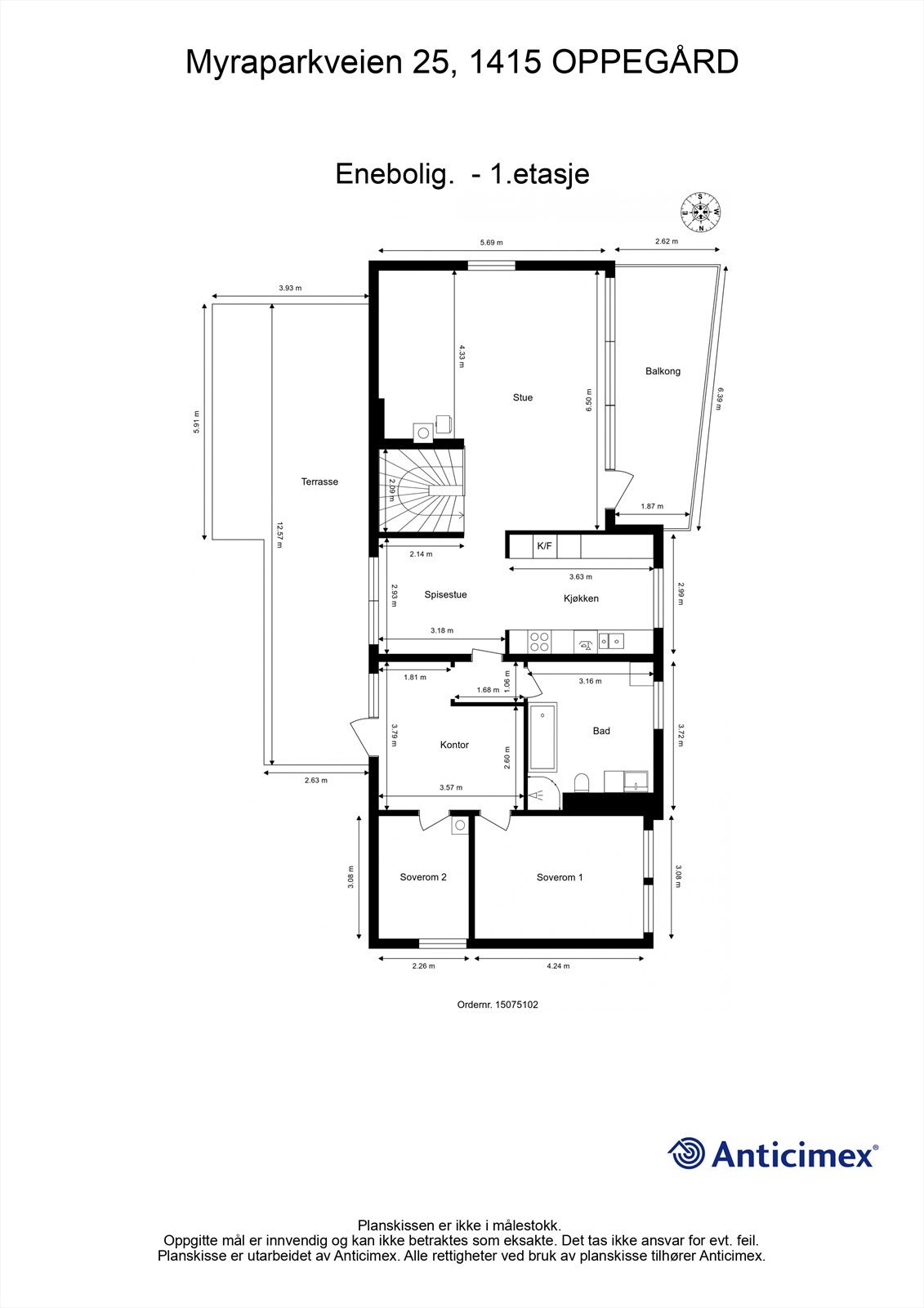 Plantegning 1.etasje Galleribilde