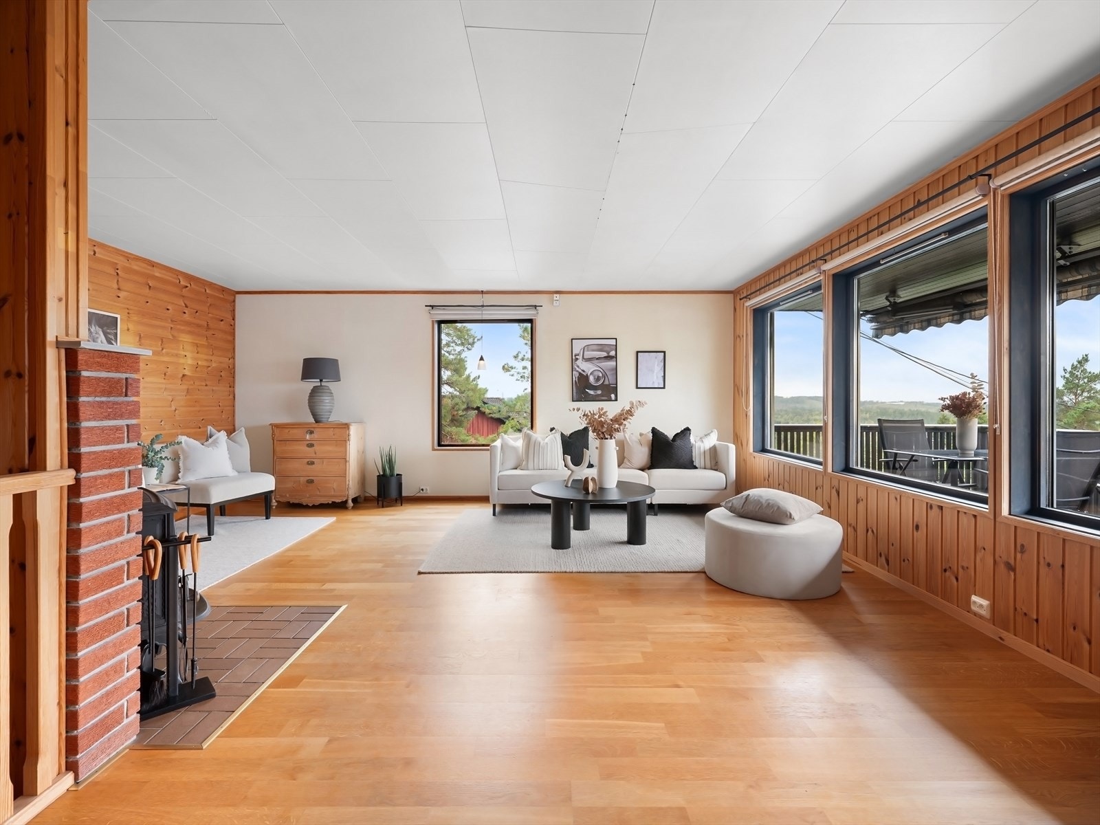 Stue med flott utsikt Galleribilde