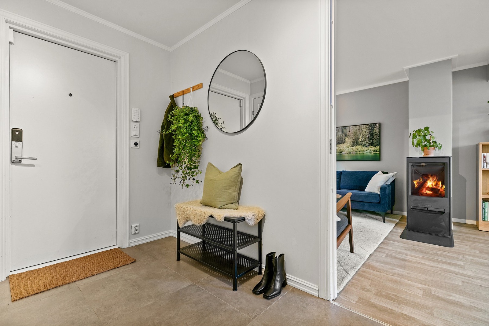 Entre ble oppgrader i 2020 med nye fliser og varmekabler. Galleribilde