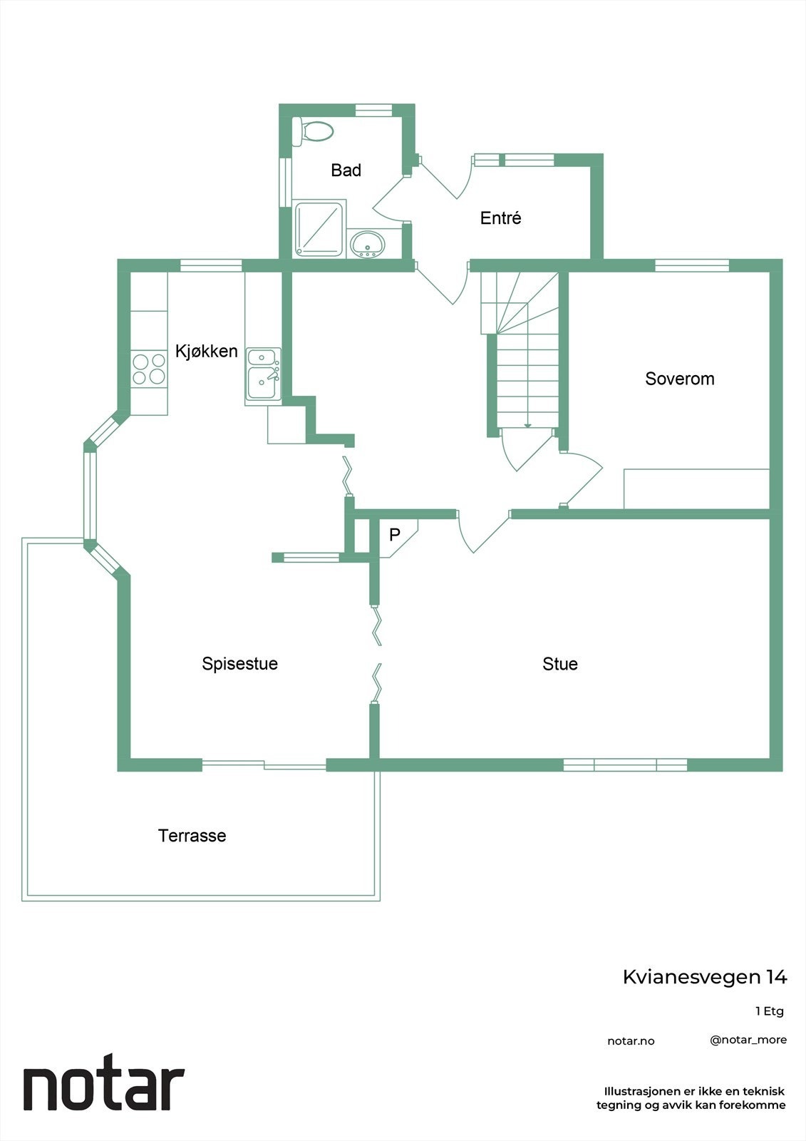 Planskisse hovedetasje Galleribilde