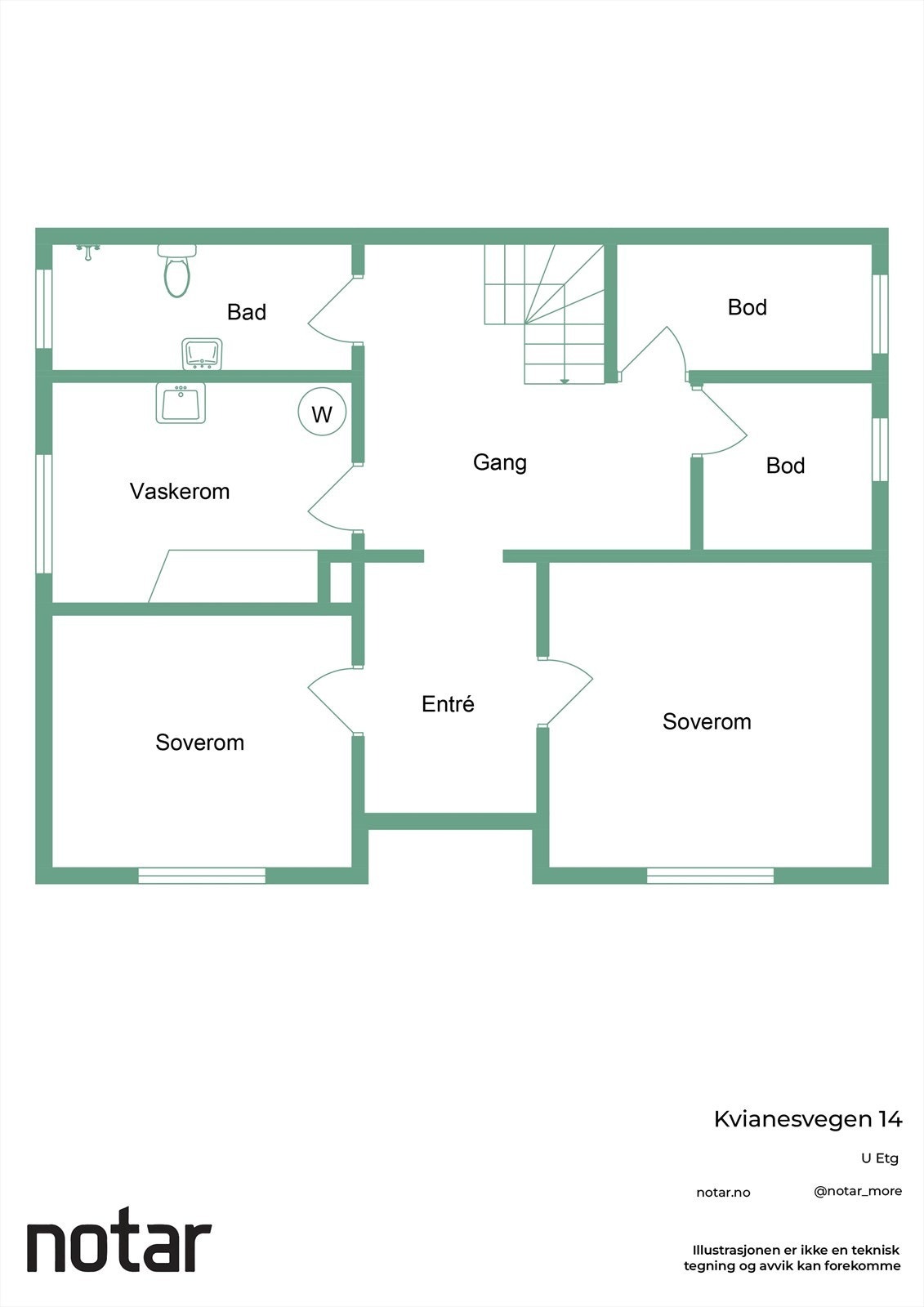 Planskisse underetasje Galleribilde