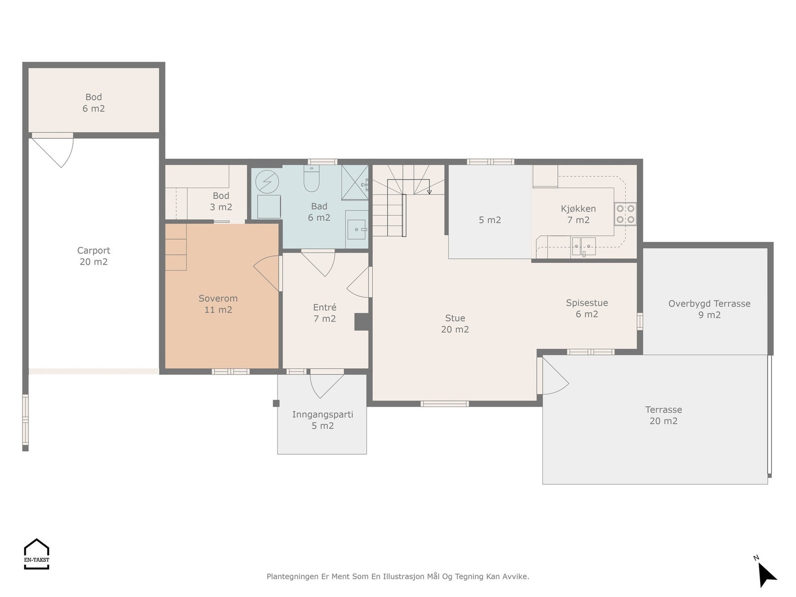 Planskisse for 1.etg Galleribilde