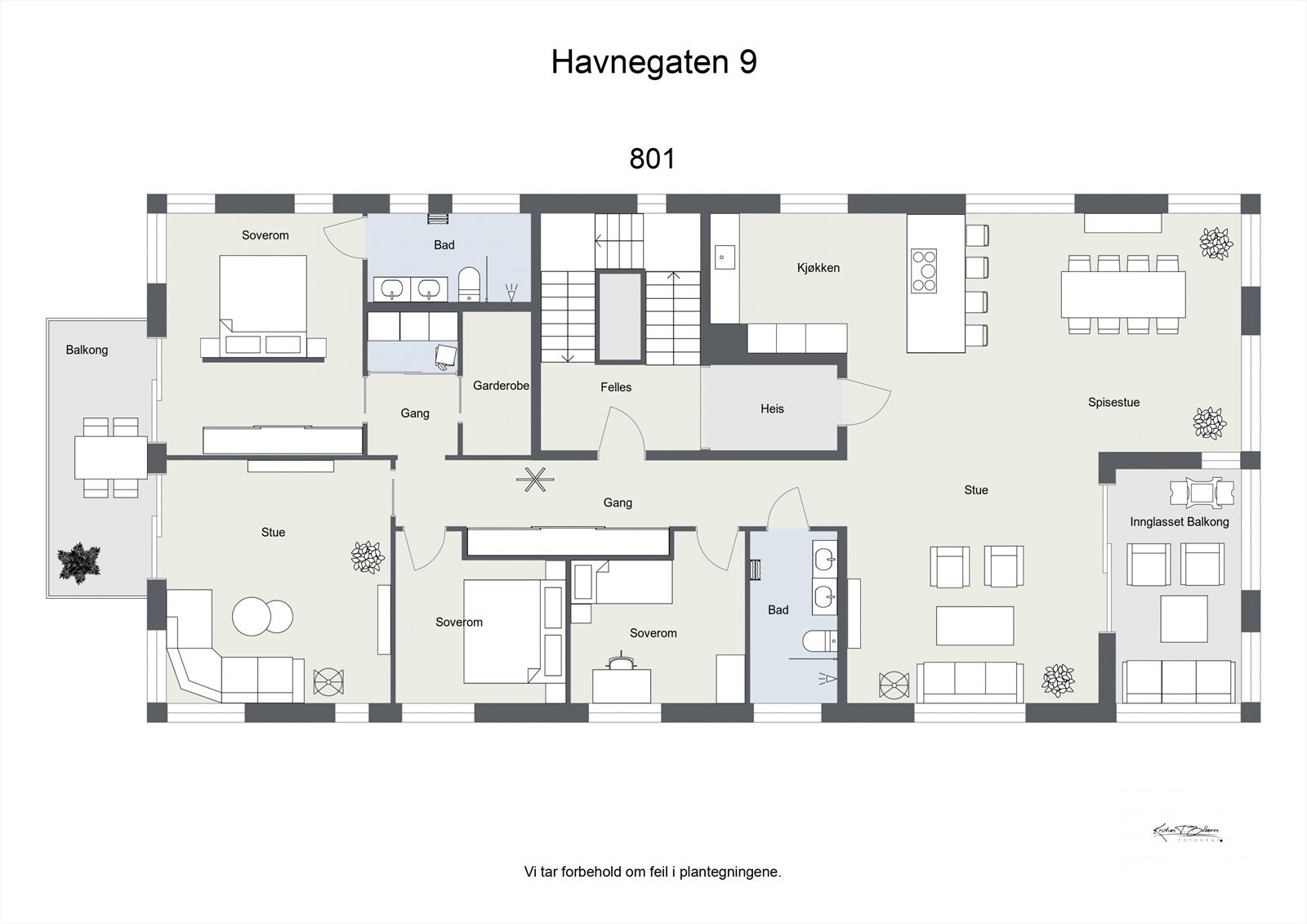 Plantegning av leiligheten. Galleribilde