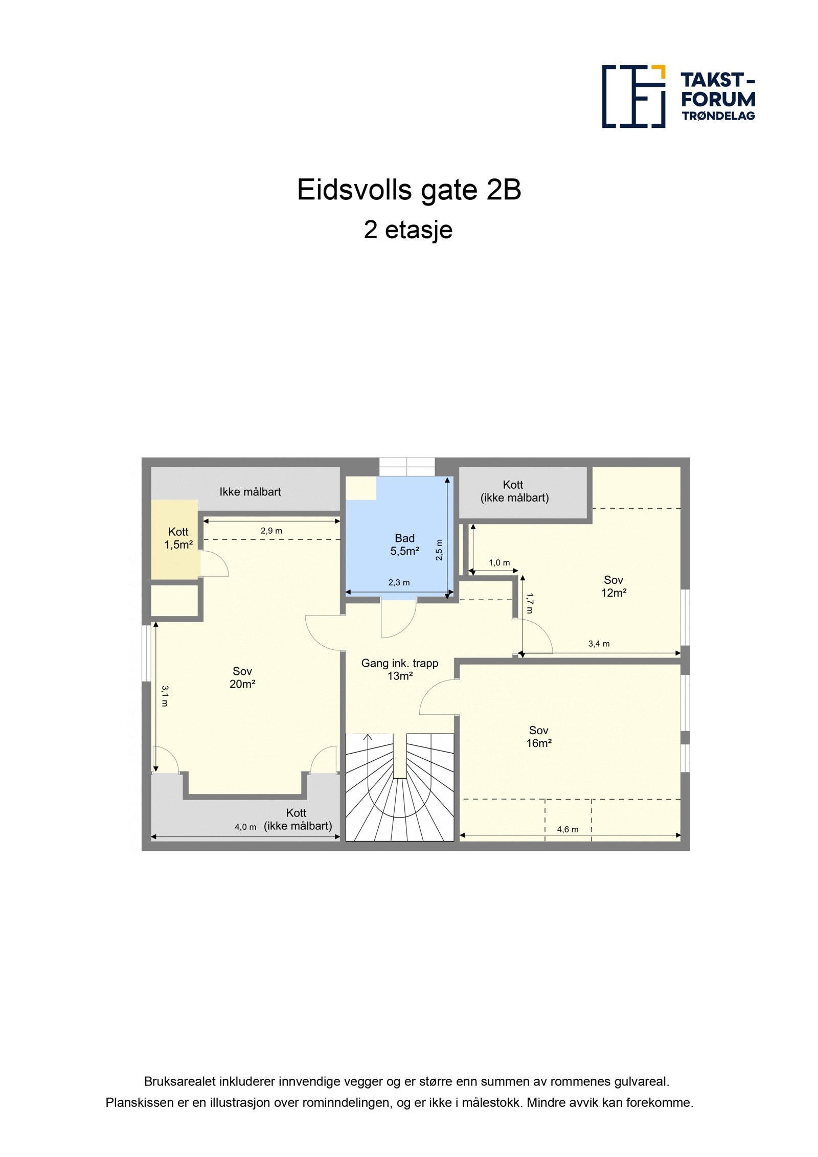 Planskisse 2.etasje. Galleribilde