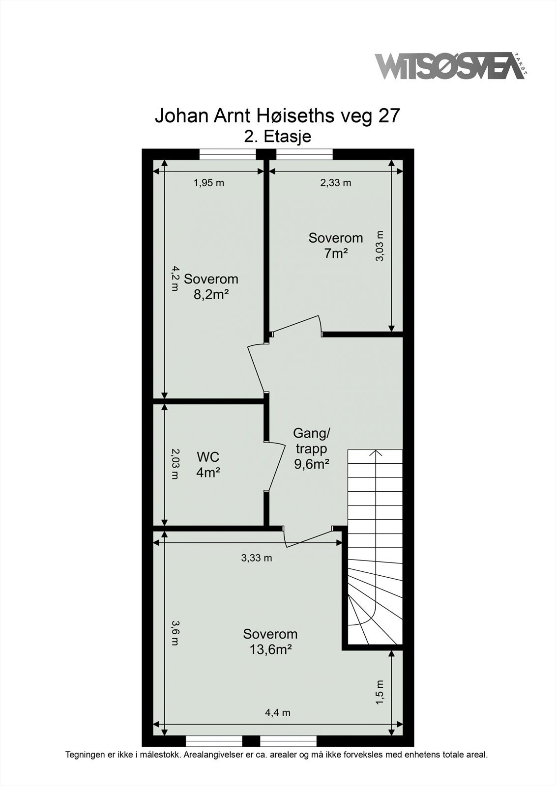 Planskisse andre etasje. Galleribilde