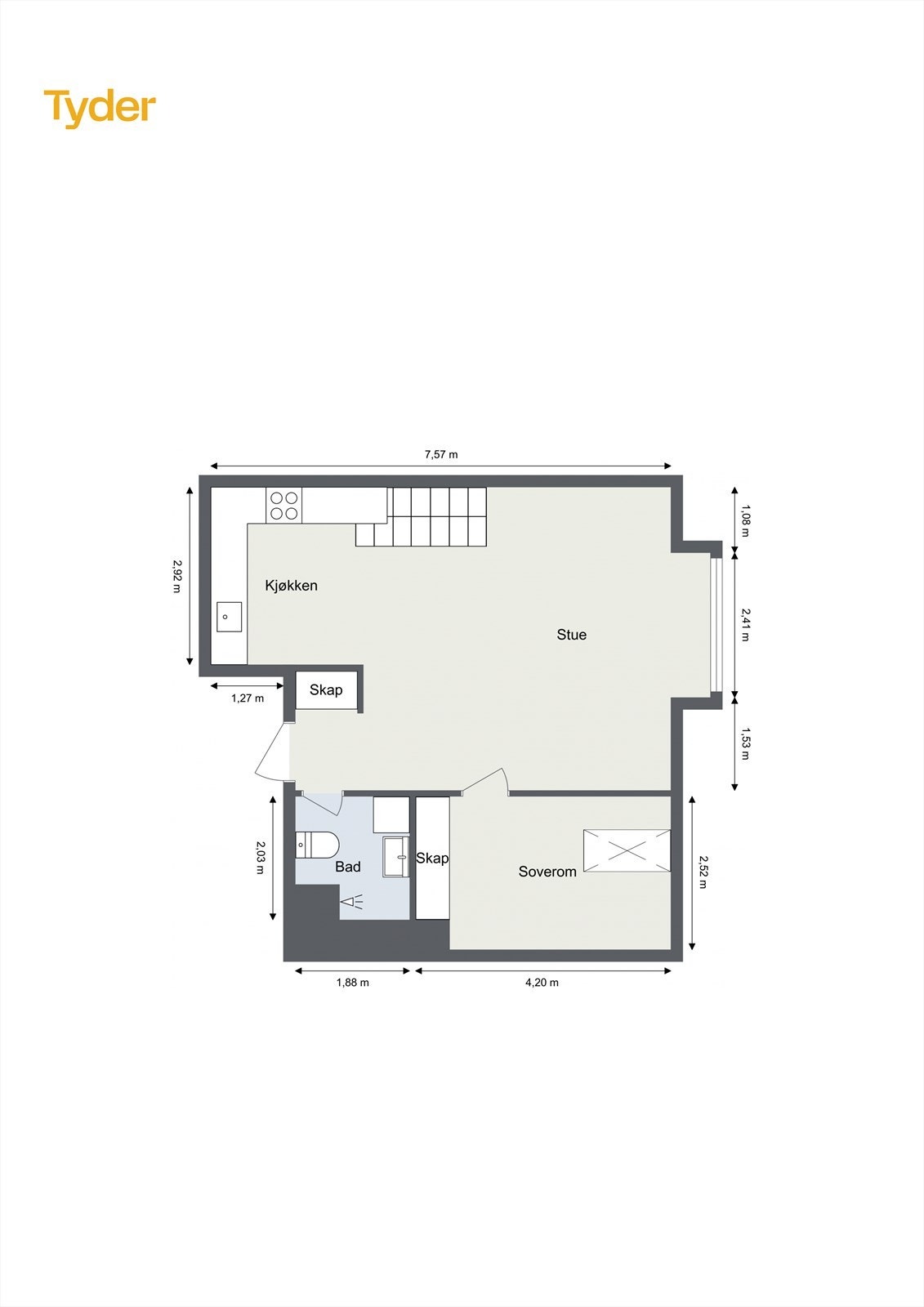 Plantegning 5. etasje. Galleribilde