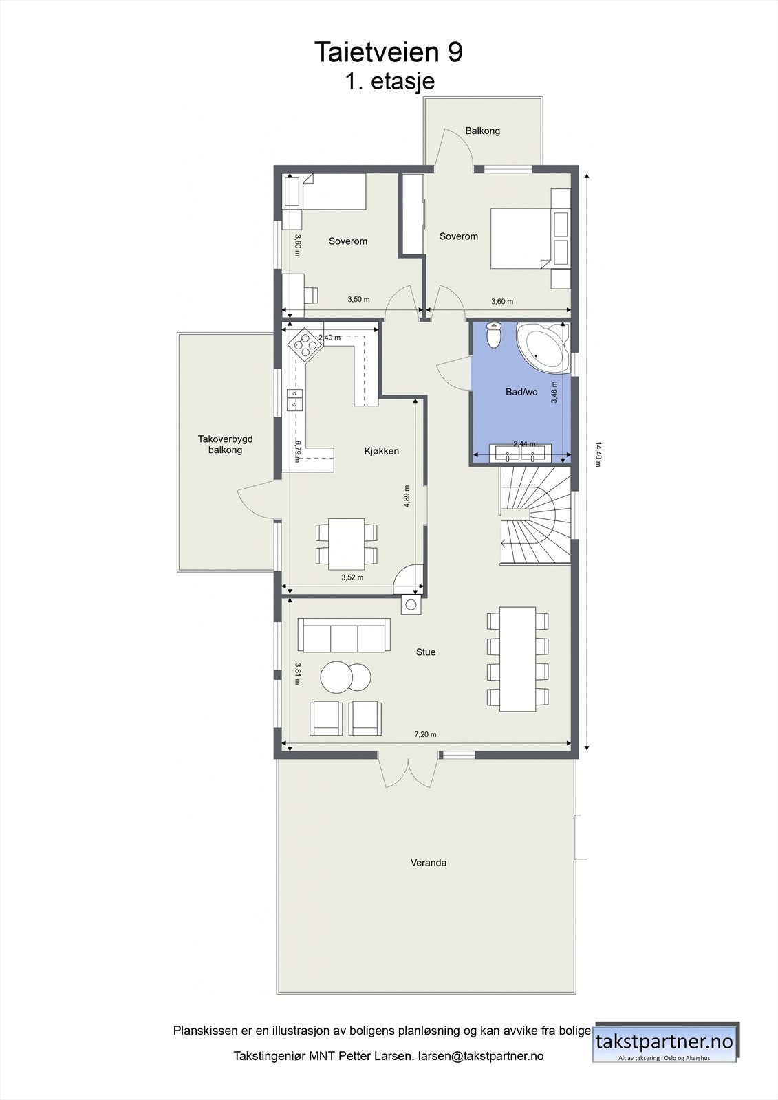 Plantegning 1.etasje Galleribilde