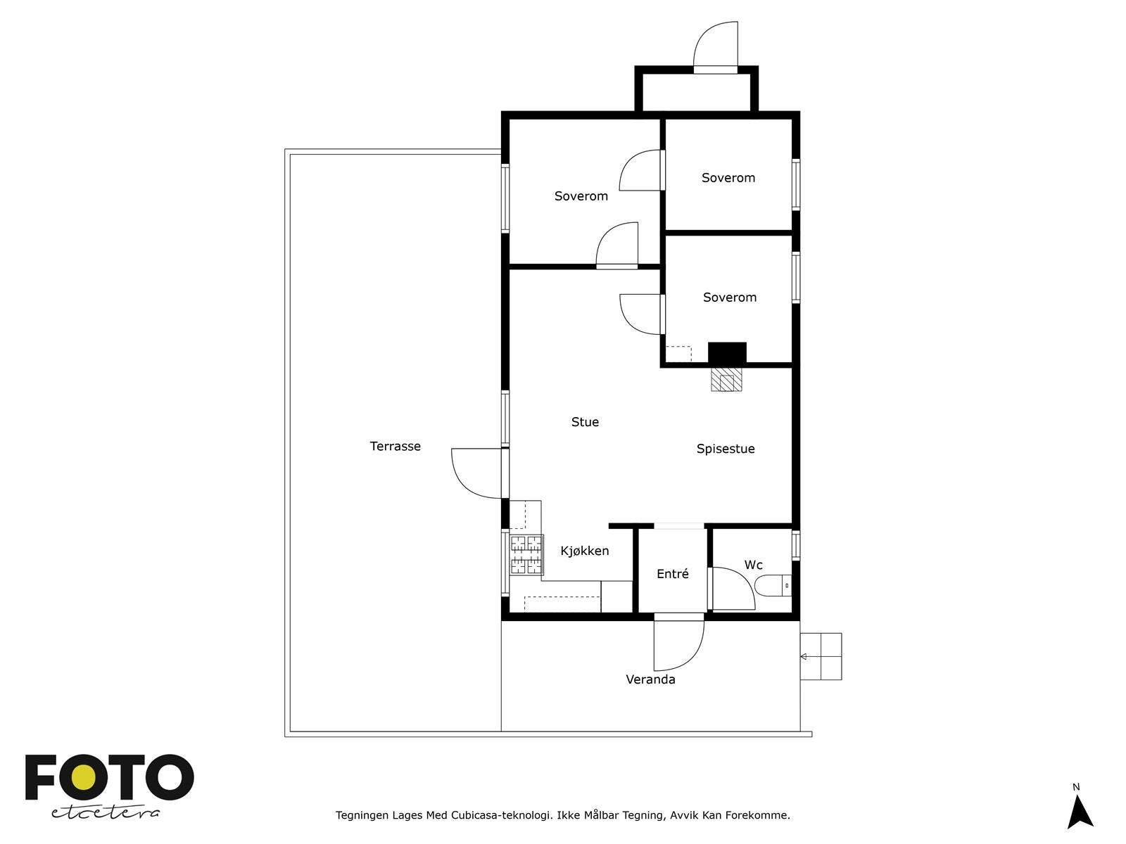 Plantegning for å gi en god oversikt over hytten Galleribilde