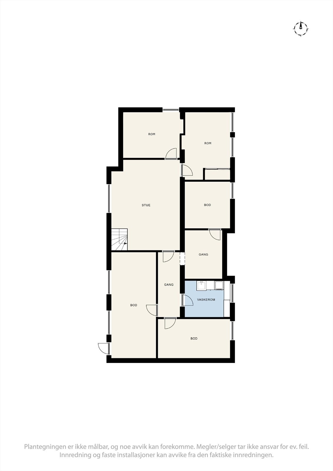 Plantegning kjeller. Galleribilde