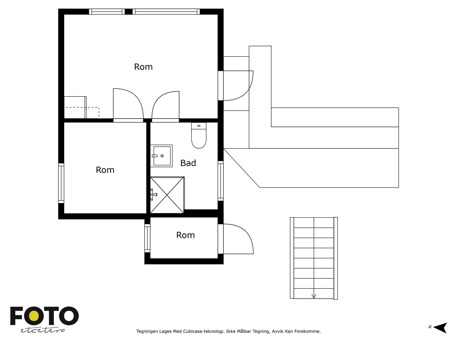 Bassenghuset. Delvis innredet, samt bod Galleribilde