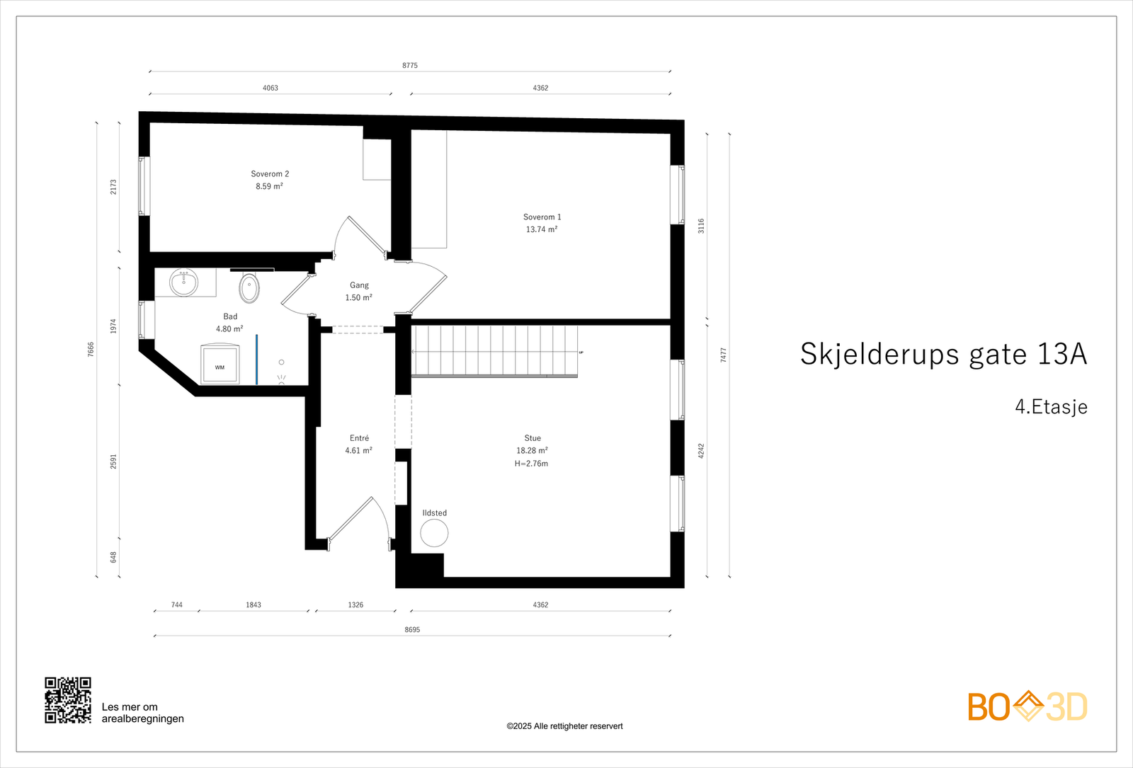 Plantegning 4. etasje. Galleribilde