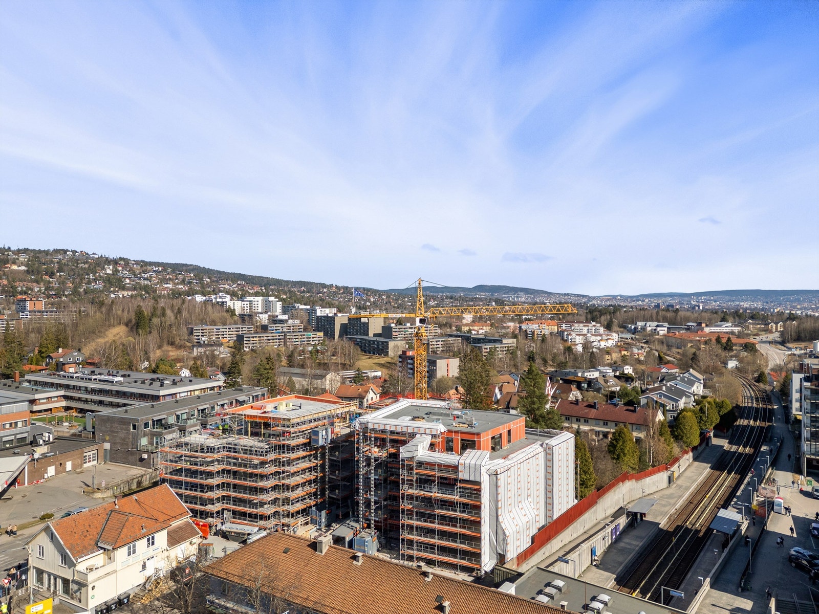 Dronefoto over prosjektet. Galleribilde