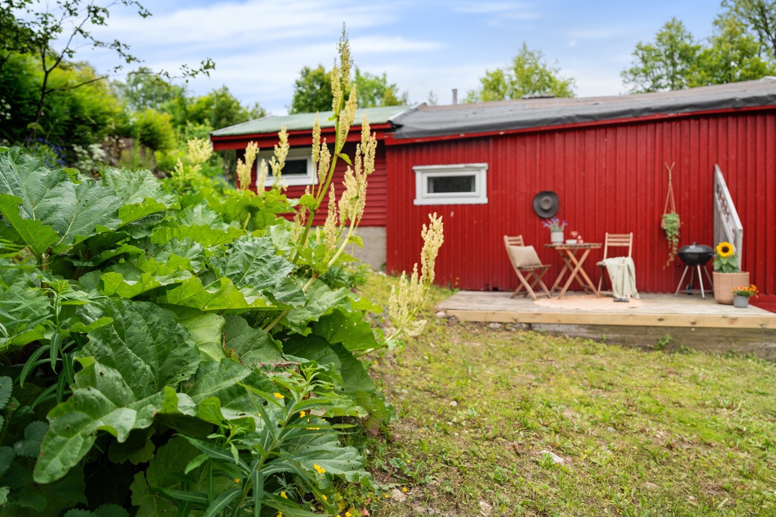 På sørsiden finner du en koselig markterrasse som er i ly for vind og hvor sol kan nytes Galleribilde