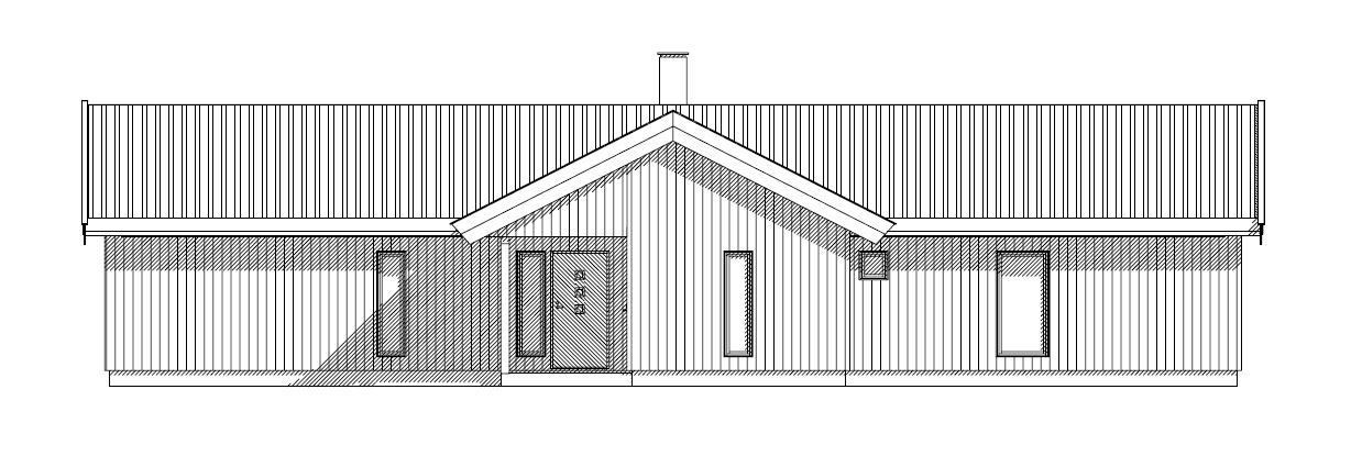 Tegning av fasade Utsikten 135 Galleribilde