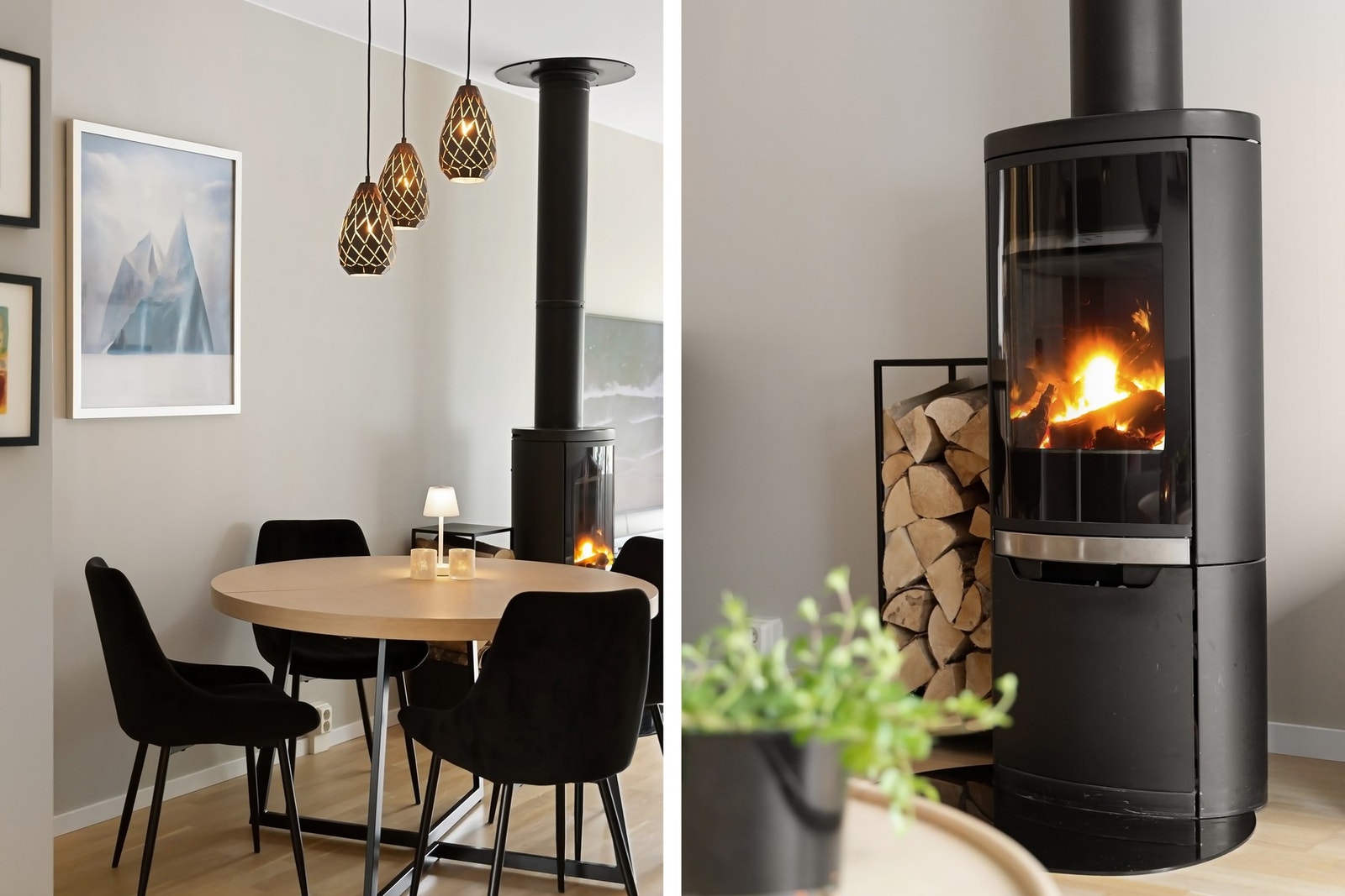 Peisovn i stuen for ekstra hygge og varme Galleribilde