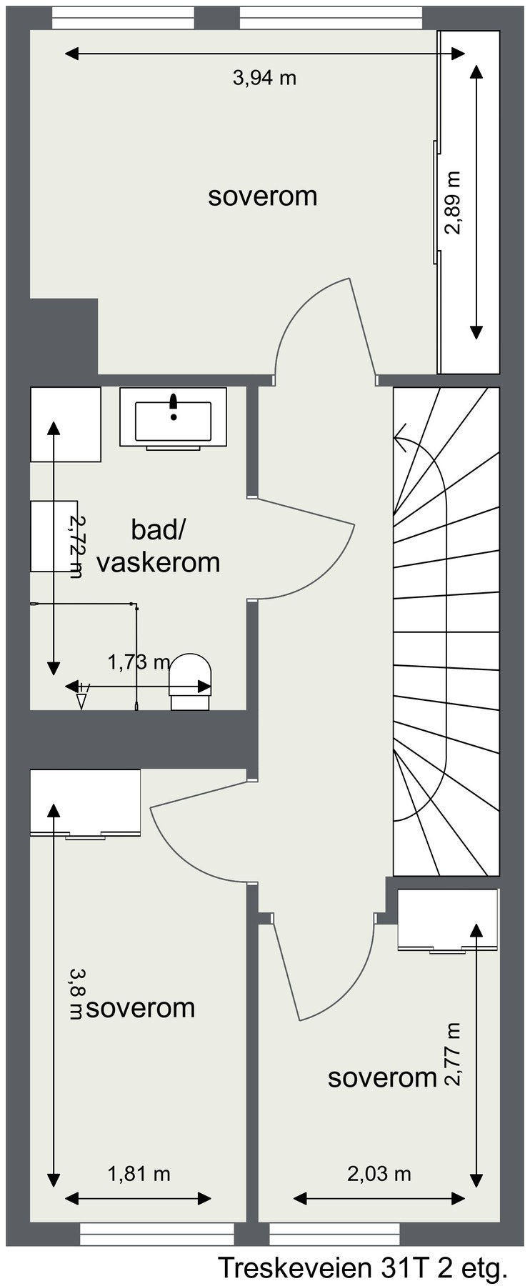 Planskisse 2.etasje Galleribilde