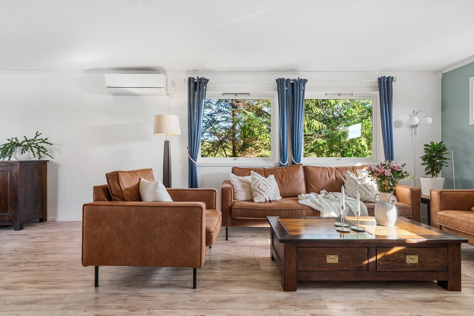 - Varmepumpe varmer effektivt opp stuen til en behagelig innetemperatur - Galleribilde