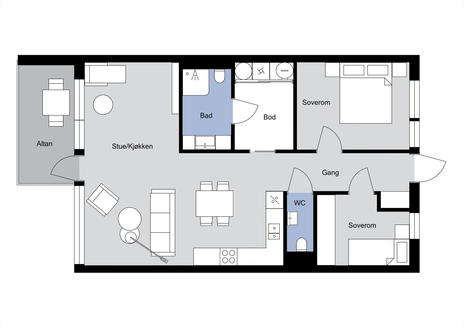 Plantegning - Leiligheten Galleribilde