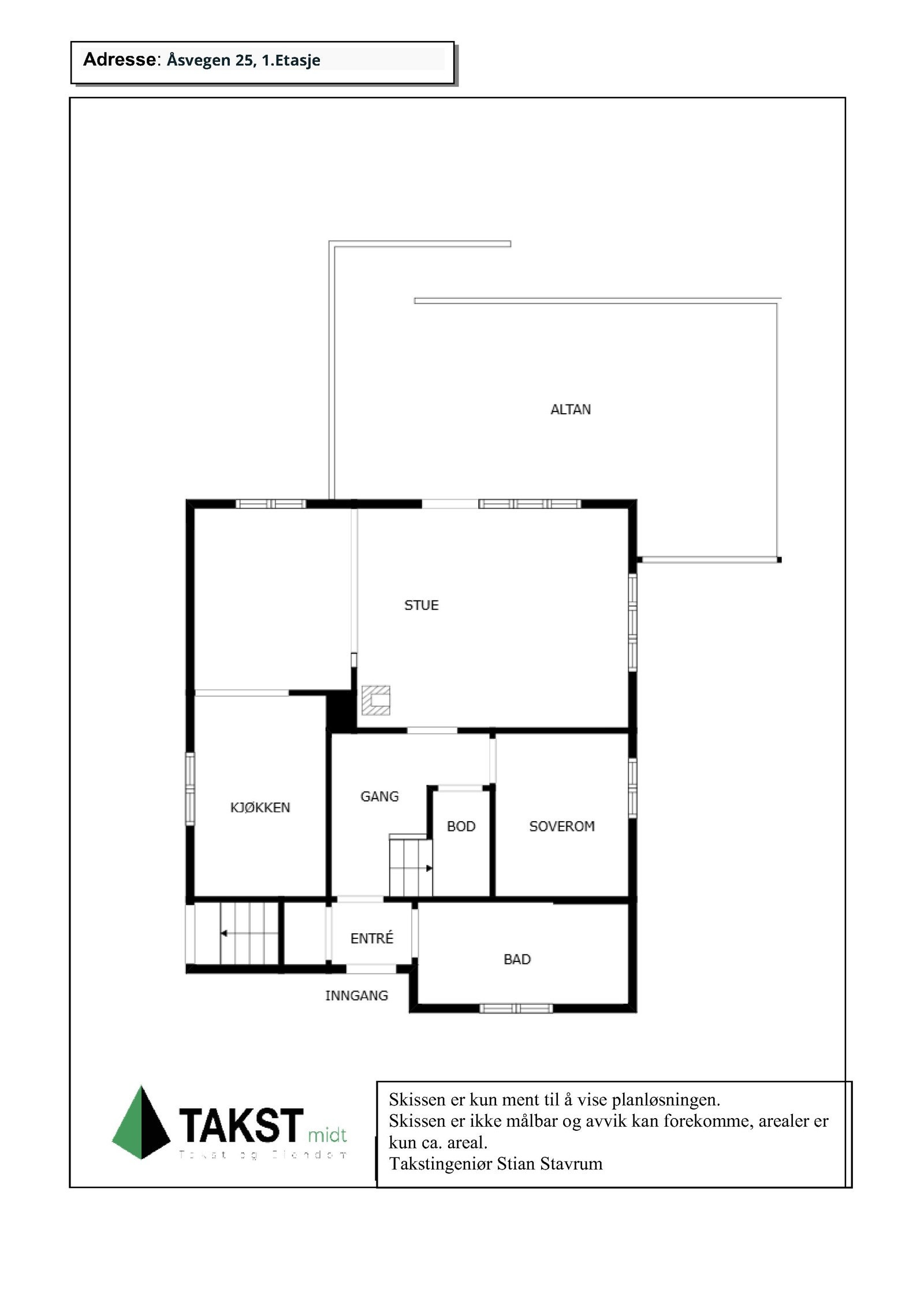 Planskisse 1.etg Galleribilde