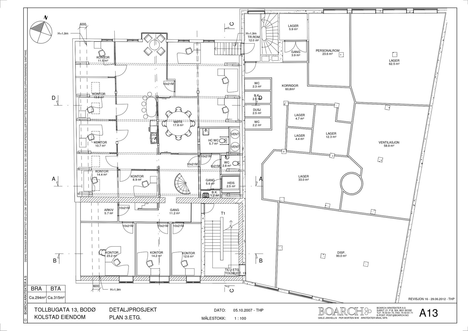 Plantegning 3 etg Galleribilde