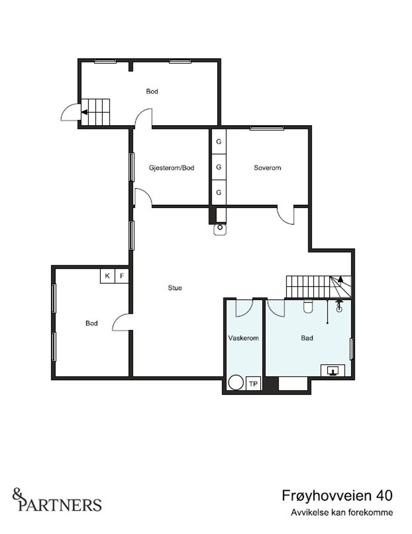 Plantegning kjeller bolig Galleribilde