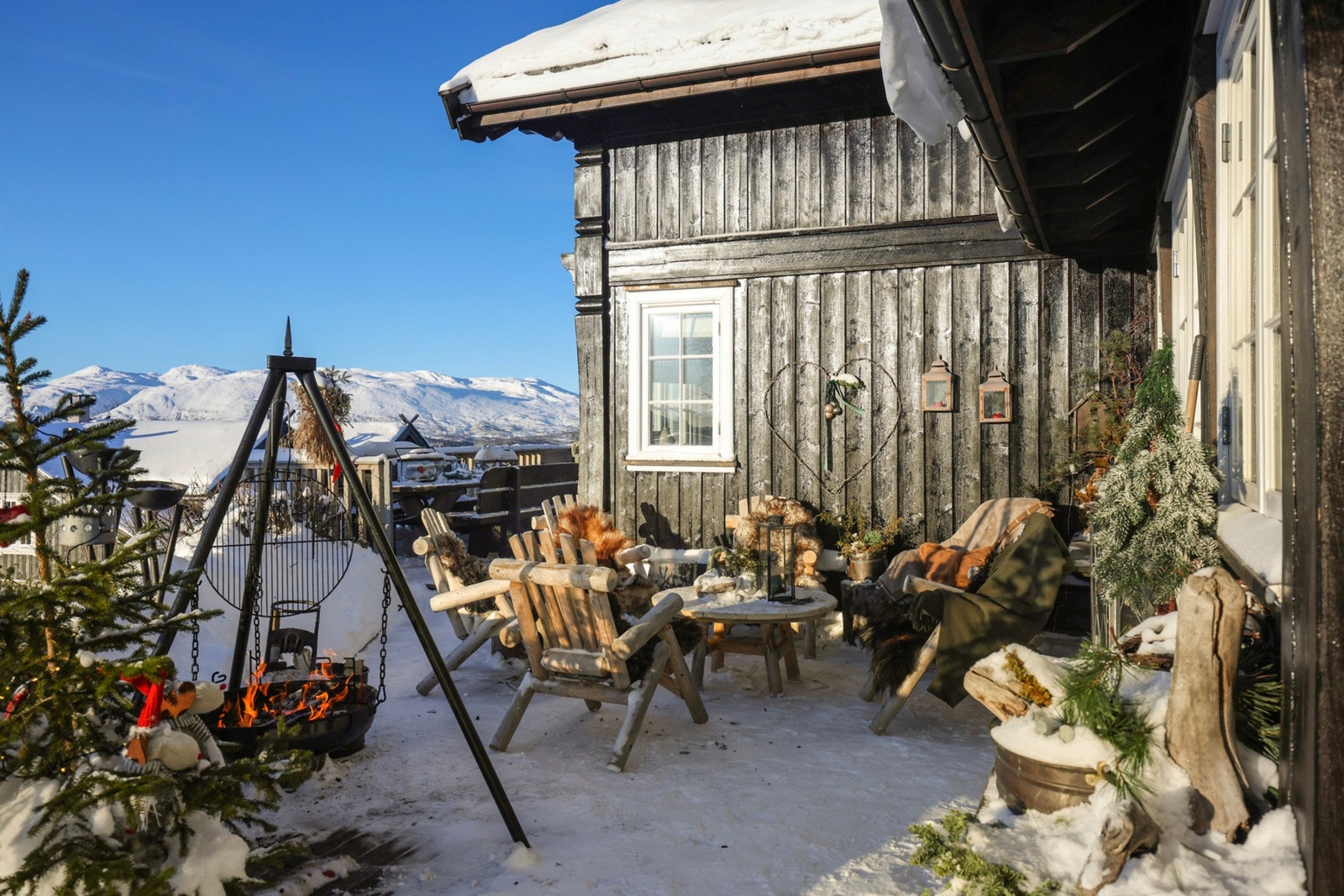 Terrassen juletider Galleribilde