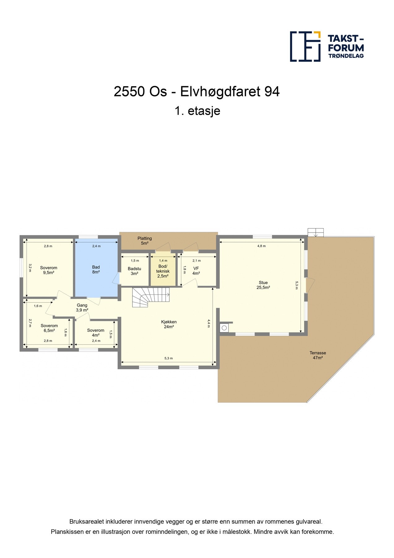 Plantegning 1. etasje. Galleribilde