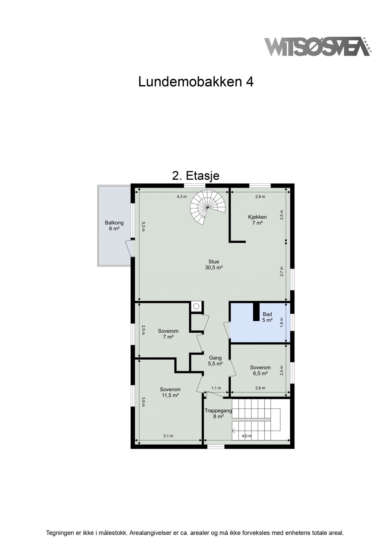Plantegning 2. etasje Galleribilde