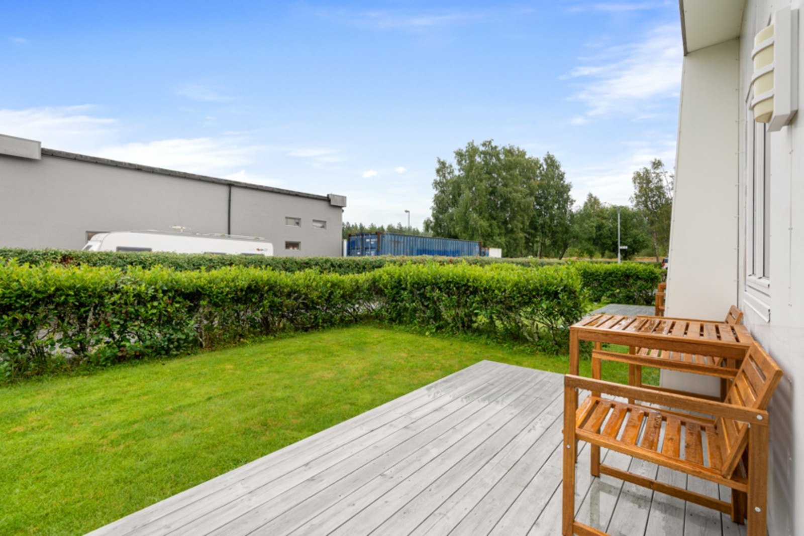 Fra terrasse med hagedel Galleribilde