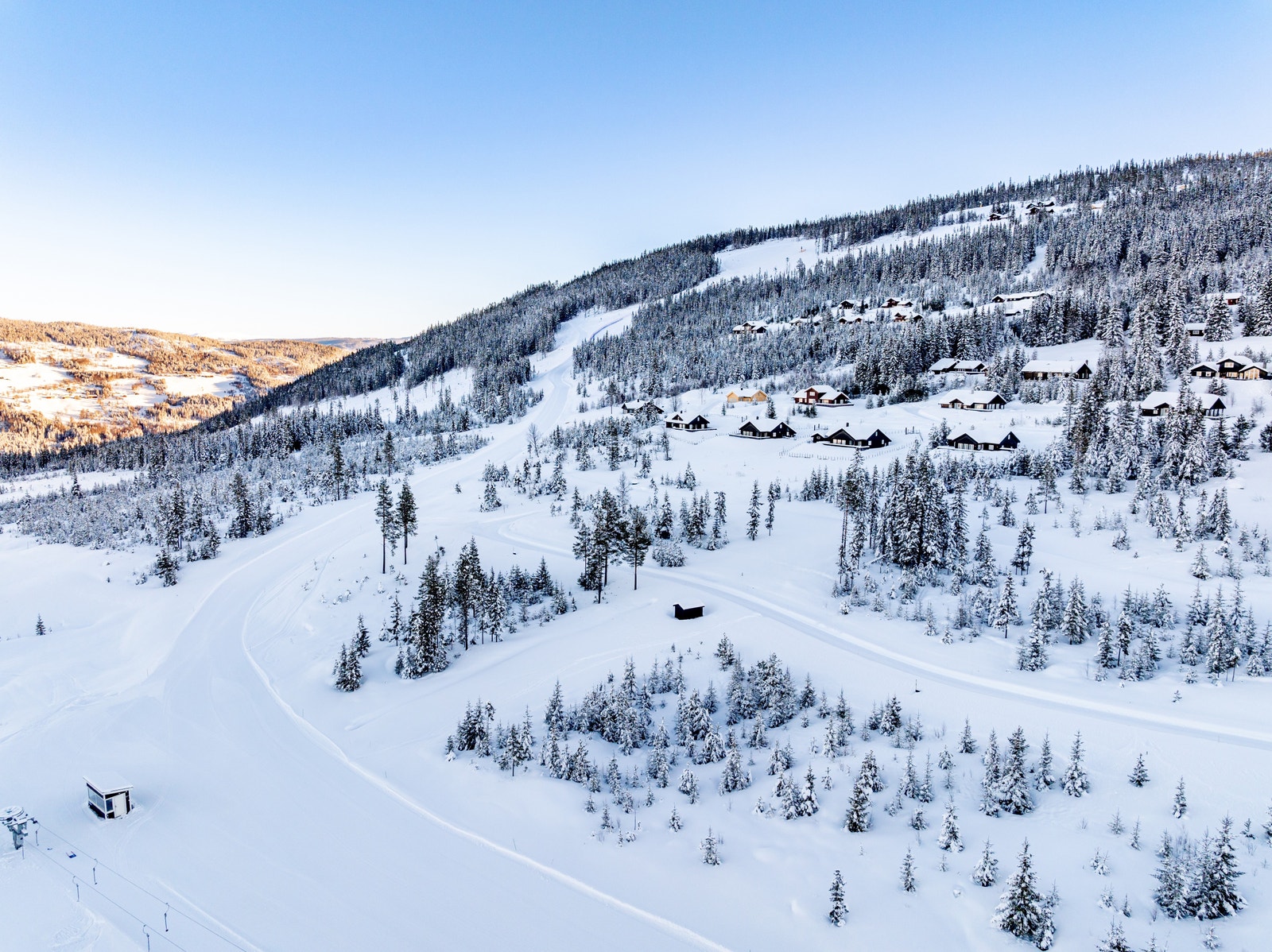 Dronefoto fra tomteområde februar 2024- Turmalinvegen Galleribilde