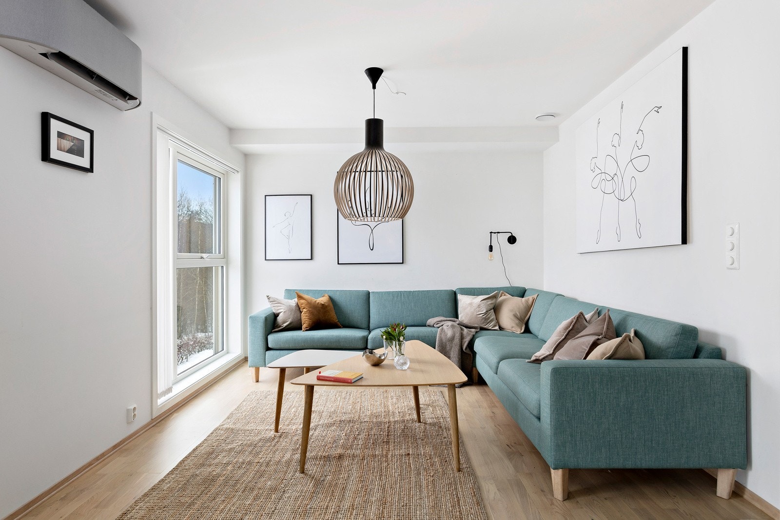 Varmepumpe sørger for riktig temperatur gjennom året. Galleribilde