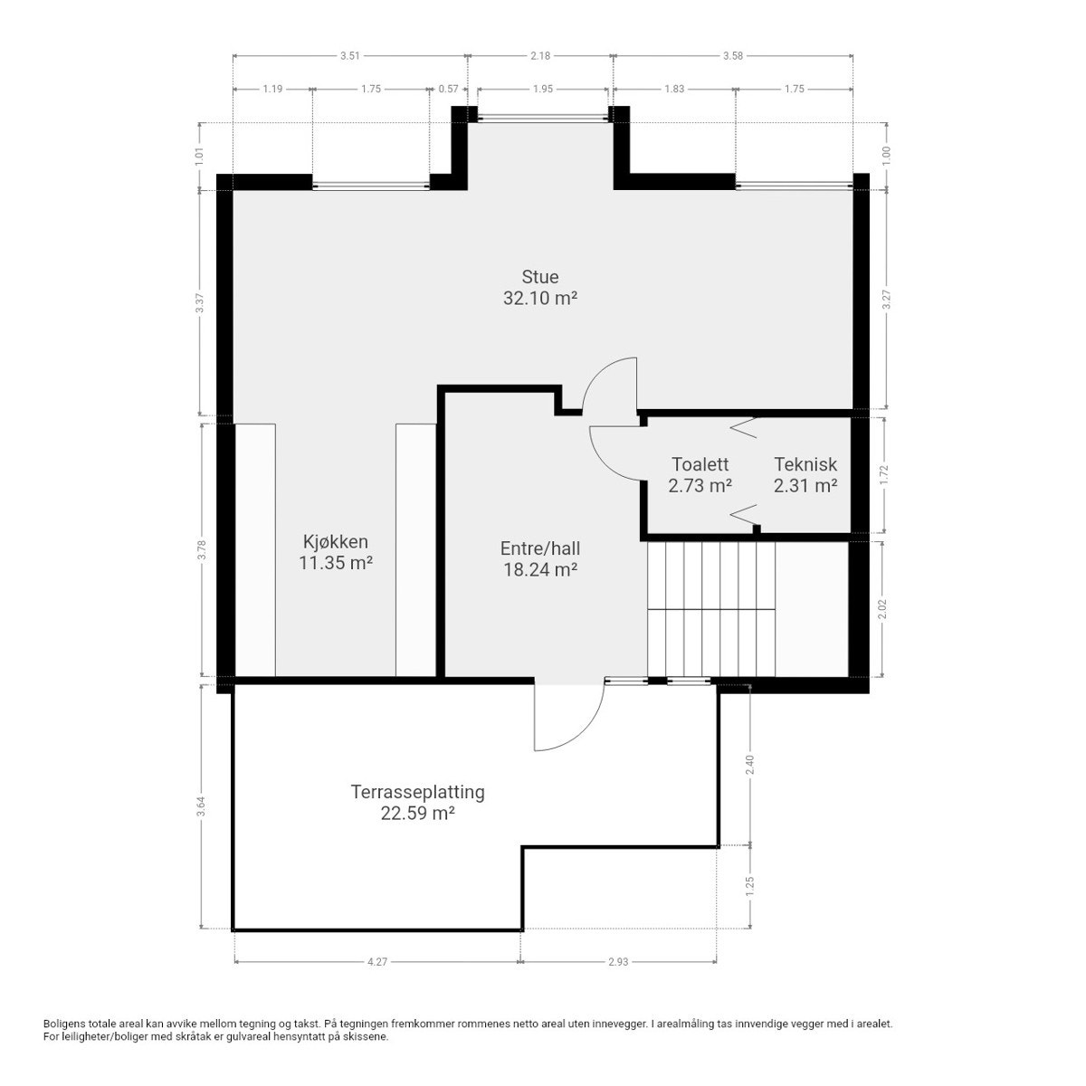 Plantegning 1. etasje. Galleribilde